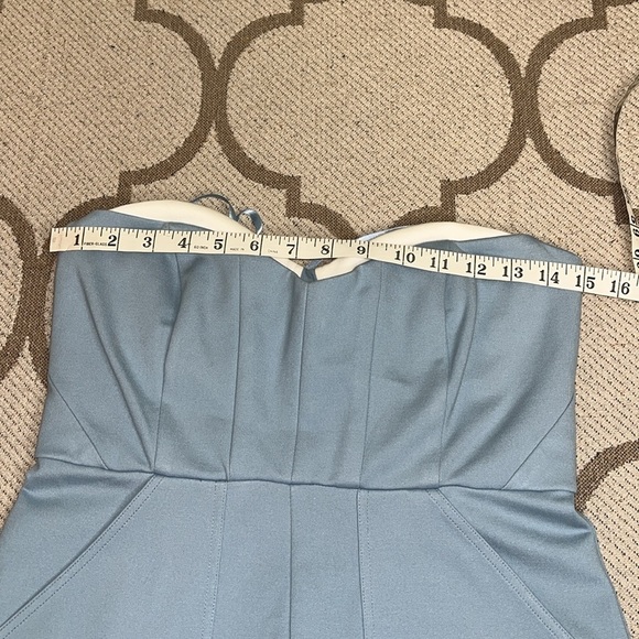 Anthropologie Hutch strapless slim slit front midi dress - Picture 9 of 16